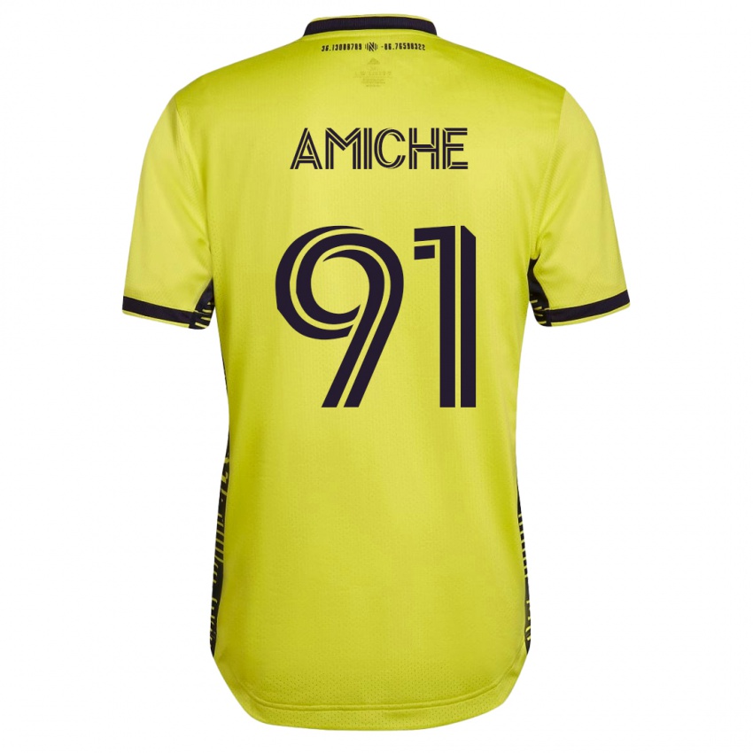 Herren Kemy Amiche #91 Gelb Heimtrikot Trikot 2023/24 T-Shirt Schweiz