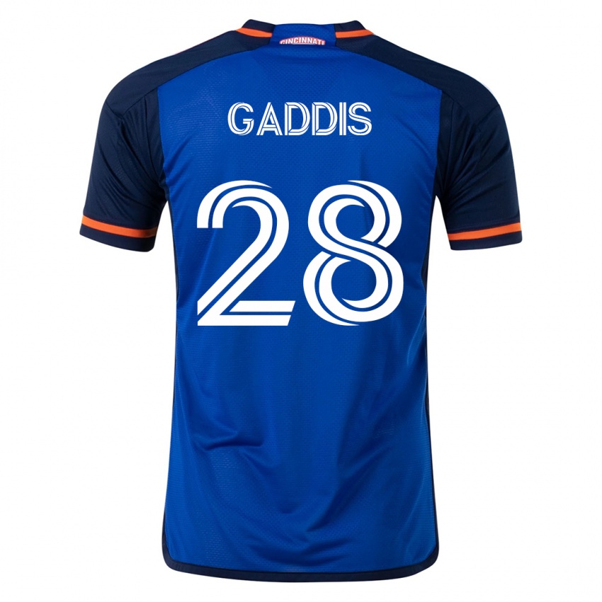 Homme Maillot Raymon Gaddis #28 Bleu Tenues Domicile 2023/24 T-Shirt Suisse