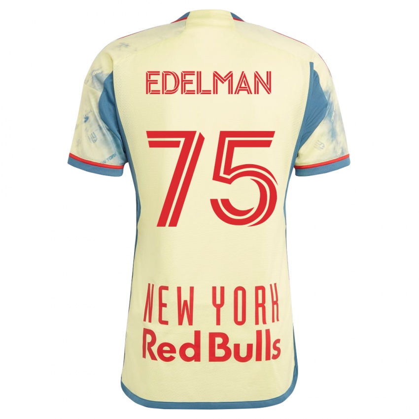 Homme Maillot Daniel Edelman #75 Jaune Tenues Domicile 2023/24 T-Shirt Suisse