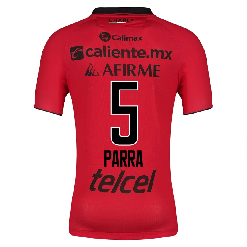 Homme Maillot Rodrigo Parra #5 Rouge Tenues Domicile 2023/24 T-Shirt Suisse