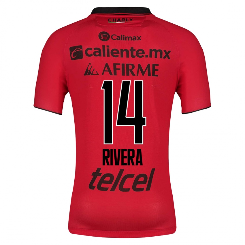 Homme Maillot Christian Rivera #14 Rouge Tenues Domicile 2023/24 T-Shirt Suisse