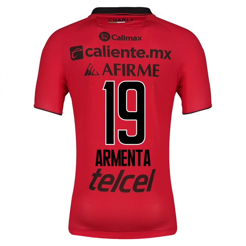 Homme Maillot Eduardo Armenta #19 Rouge Tenues Domicile 2023/24 T-Shirt Suisse