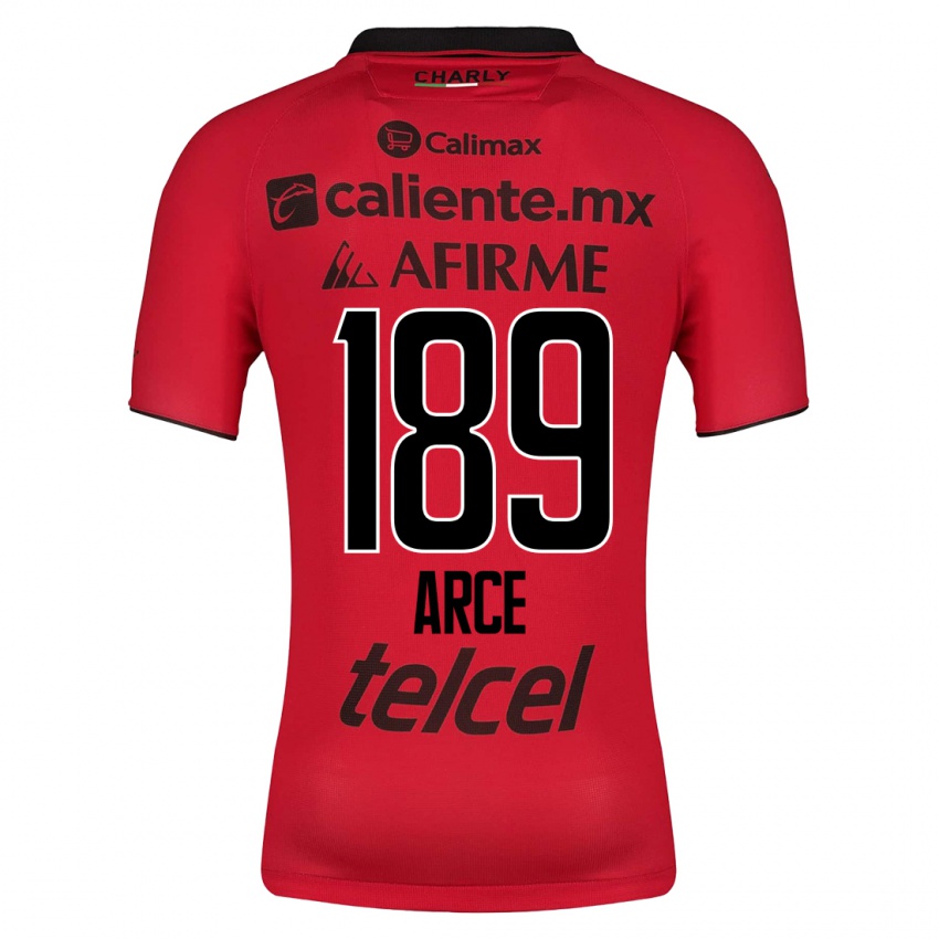 Homme Maillot Diego Arce #189 Rouge Tenues Domicile 2023/24 T-Shirt Suisse
