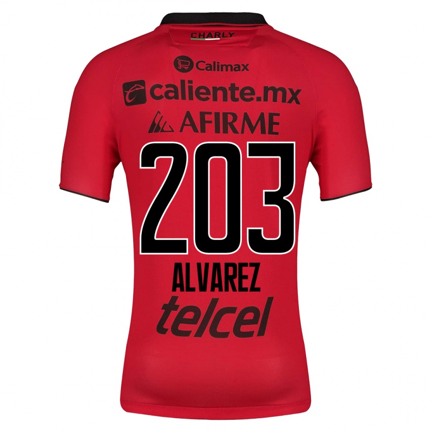Homme Maillot Jaime Álvarez #203 Rouge Tenues Domicile 2023/24 T-Shirt Suisse
