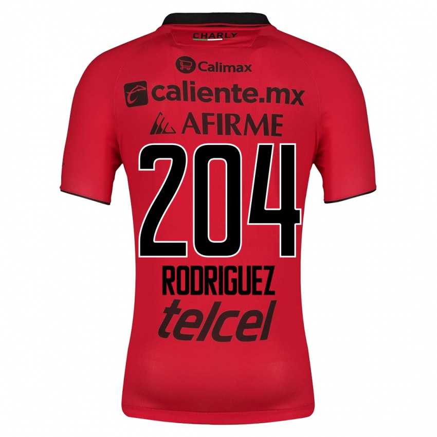 Homme Maillot Jesús Rodríguez #204 Rouge Tenues Domicile 2023/24 T-Shirt Suisse