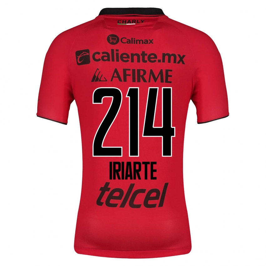Homme Maillot Oliver Iriarte #214 Rouge Tenues Domicile 2023/24 T-Shirt Suisse