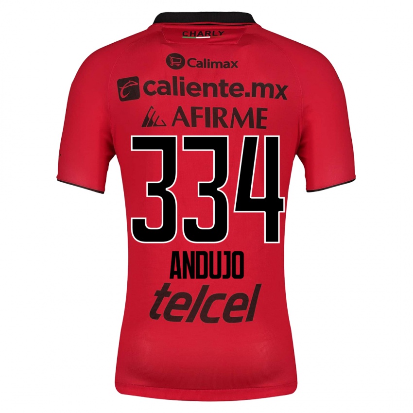 Homme Maillot Favio Andujo #334 Rouge Tenues Domicile 2023/24 T-Shirt Suisse