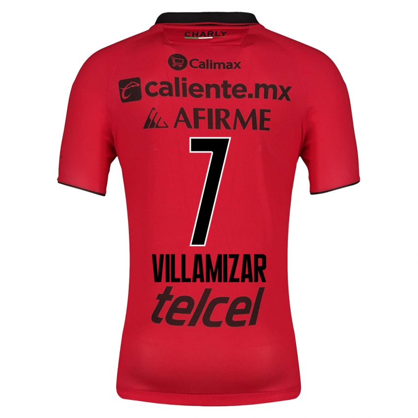 Homme Maillot Paola Villamizar #7 Rouge Tenues Domicile 2023/24 T-Shirt Suisse