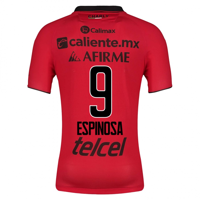 Homme Maillot Daniela Espinosa #9 Rouge Tenues Domicile 2023/24 T-Shirt Suisse