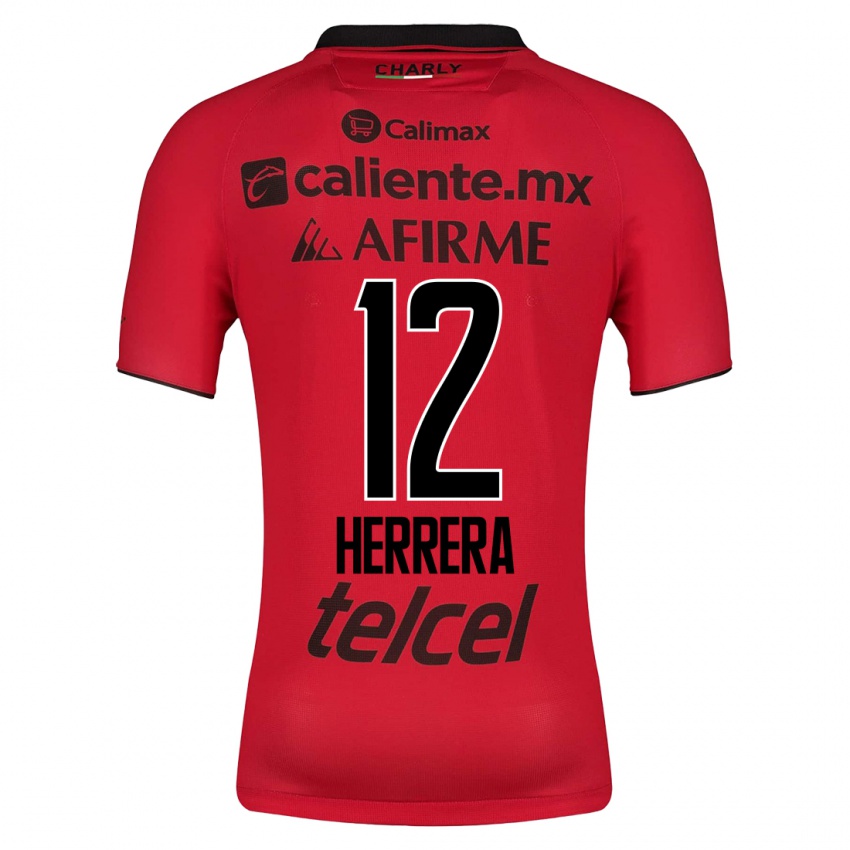 Homme Maillot Melissa Herrera #12 Rouge Tenues Domicile 2023/24 T-Shirt Suisse