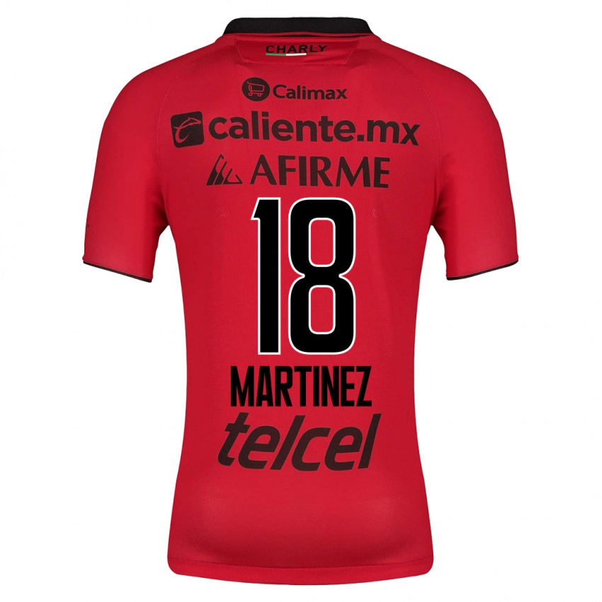 Homme Maillot Natividad Martínez #18 Rouge Tenues Domicile 2023/24 T-Shirt Suisse