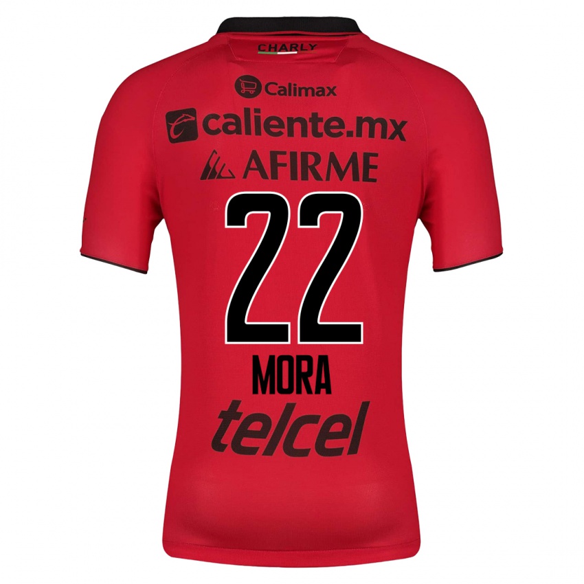 Homme Maillot Bianca Mora #22 Rouge Tenues Domicile 2023/24 T-Shirt Suisse