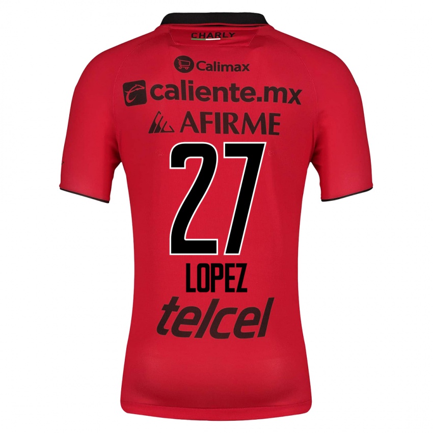 Homme Maillot Victoria Lopez #27 Rouge Tenues Domicile 2023/24 T-Shirt Suisse