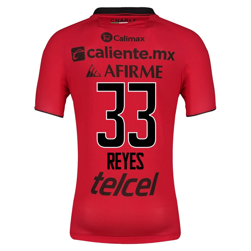 Homme Maillot Jazmín Reyes #33 Rouge Tenues Domicile 2023/24 T-Shirt Suisse