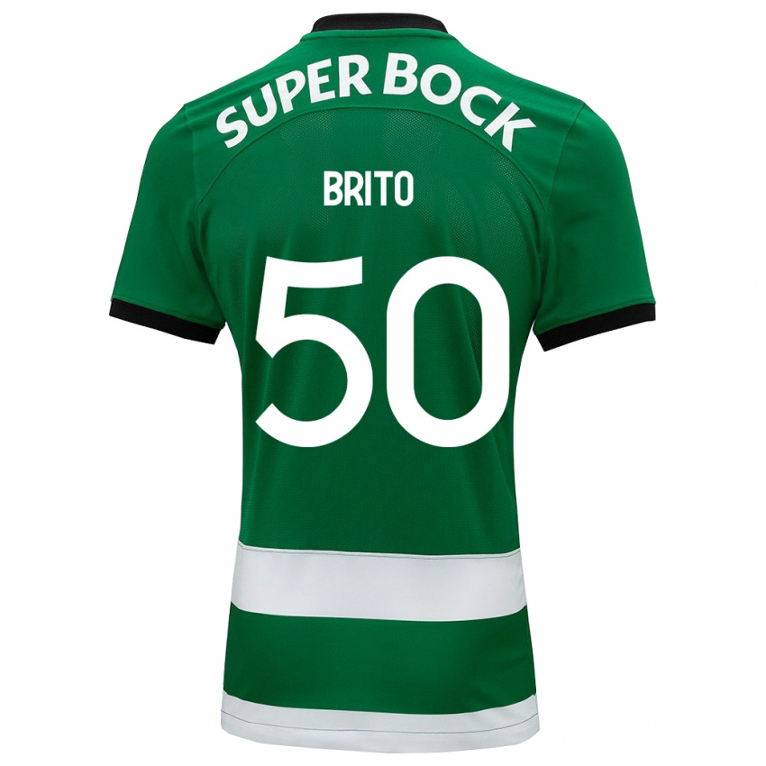 Homme Maillot Alexandre Brito #50 Vert Tenues Domicile 2023/24 T-Shirt Suisse