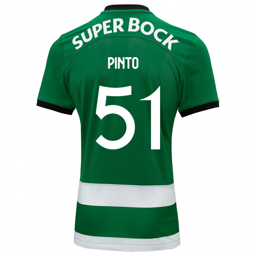 Homme Maillot Diogo Pinto #51 Vert Tenues Domicile 2023/24 T-Shirt Suisse