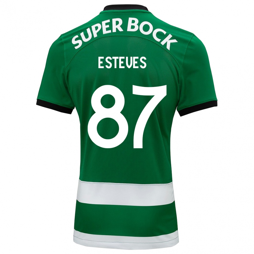 Homme Maillot Goncalo Esteves #87 Vert Tenues Domicile 2023/24 T-Shirt Suisse