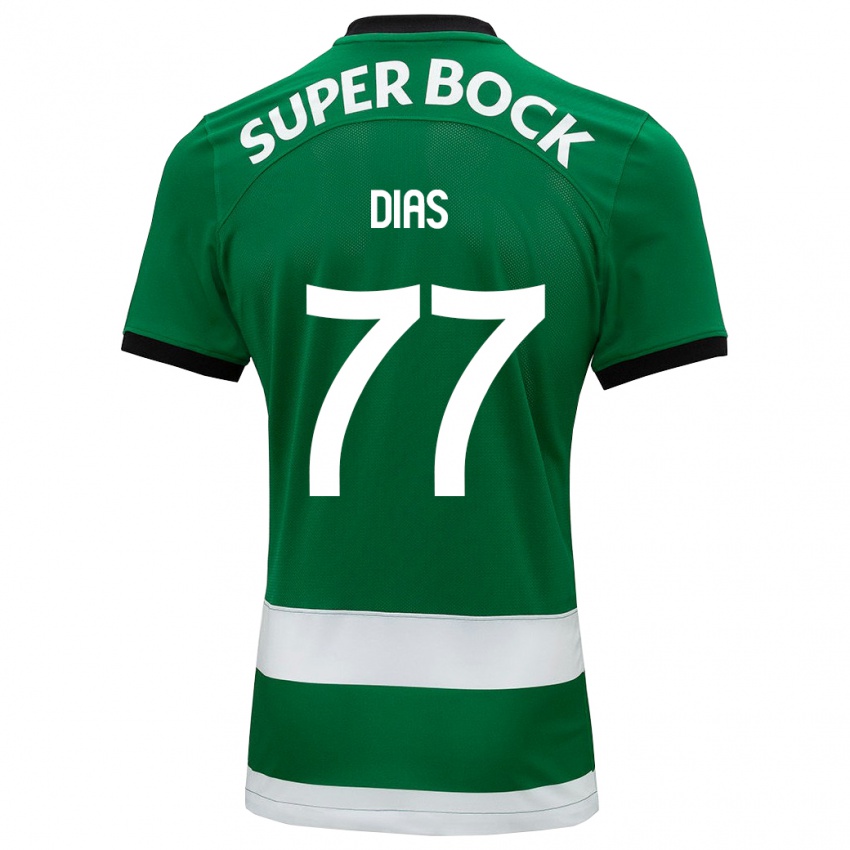 Homme Maillot Lucas Dias #77 Vert Tenues Domicile 2023/24 T-Shirt Suisse