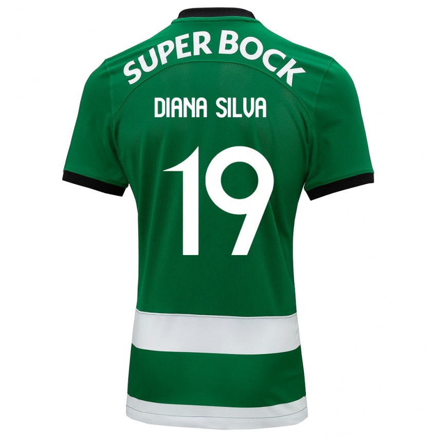 Homme Maillot Diana Micaela Abreu De Sousa E Silva #19 Vert Tenues Domicile 2023/24 T-Shirt Suisse