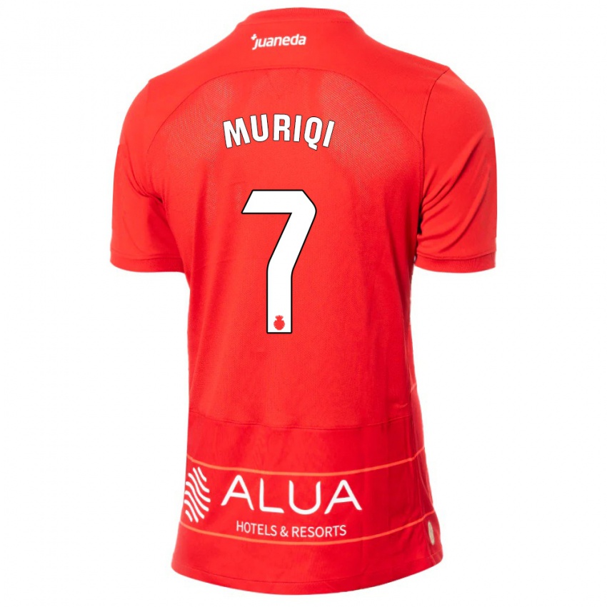 Homme Maillot Vedat Muriqi #7 Rouge Tenues Domicile 2023/24 T-Shirt Suisse