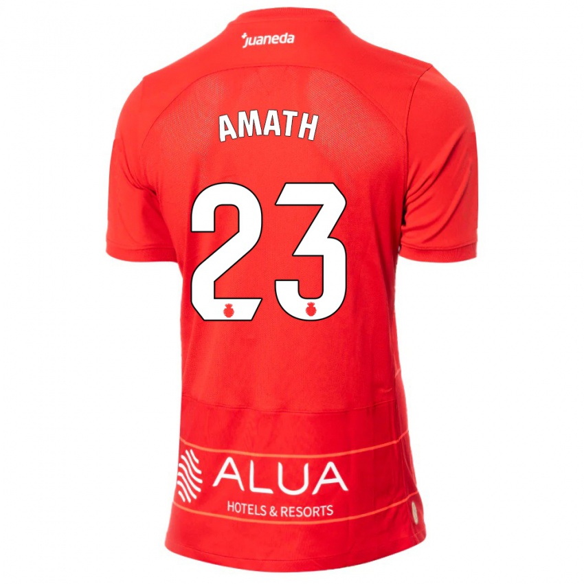 Homme Maillot Amath Ndiaye #23 Rouge Tenues Domicile 2023/24 T-Shirt Suisse