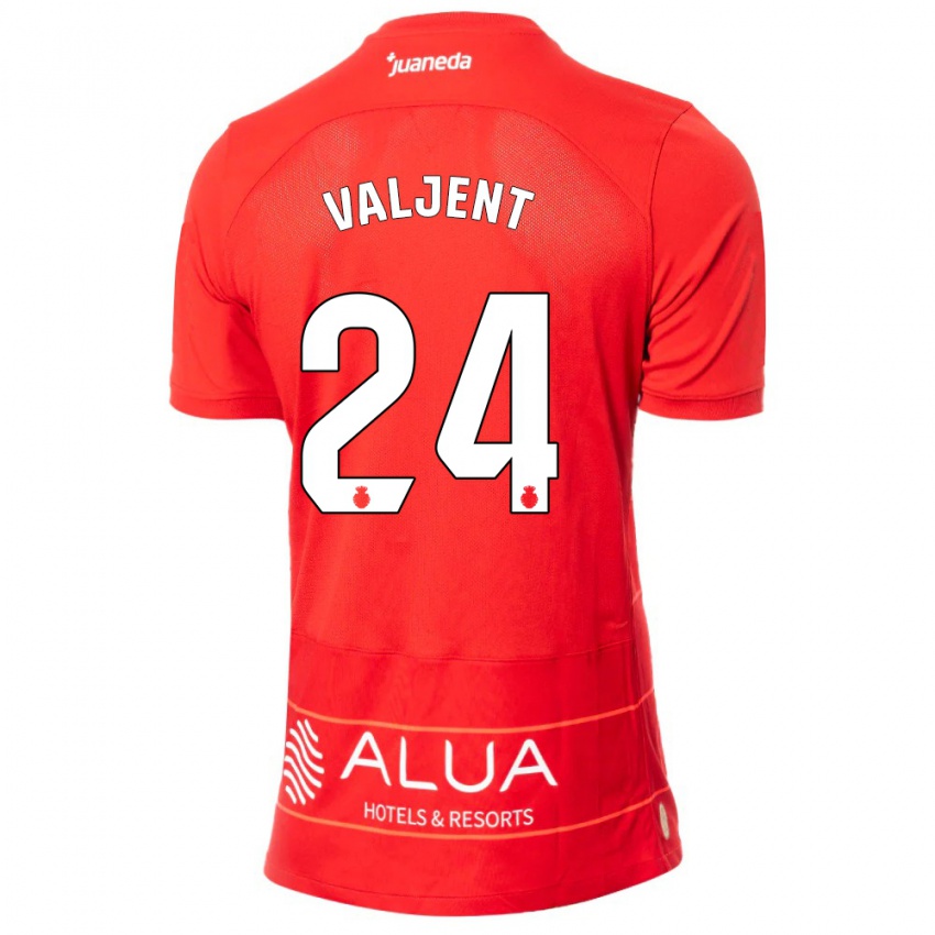 Herren Martin Valjent #24 Rot Heimtrikot Trikot 2023/24 T-Shirt Schweiz