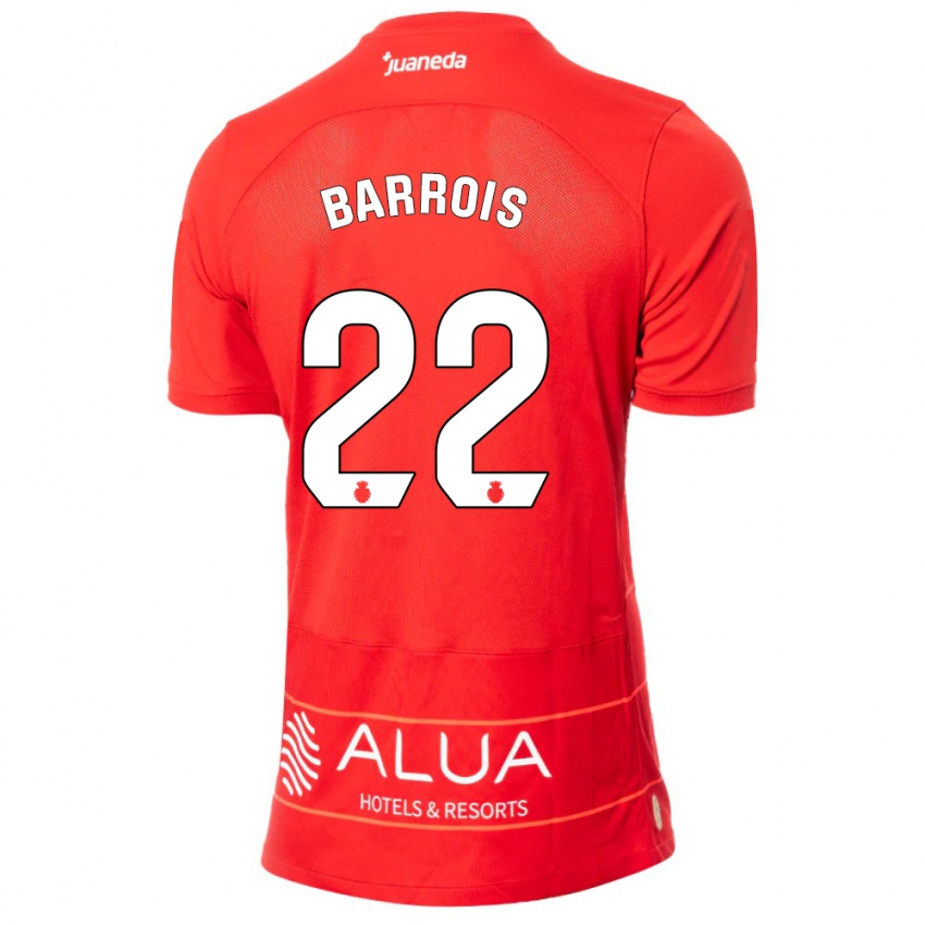 Homme Maillot Eliott Barrois #22 Rouge Tenues Domicile 2023/24 T-Shirt Suisse