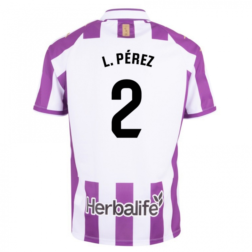 Homme Maillot Luis Pérez #2 Violet Tenues Domicile 2023/24 T-Shirt Suisse