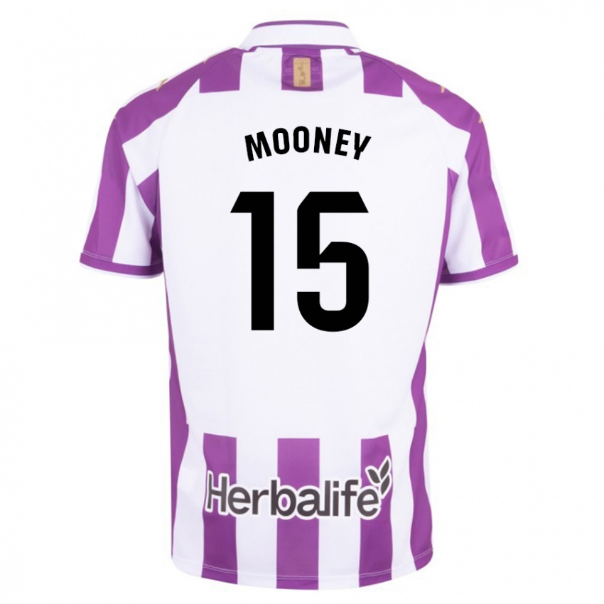 Homme Maillot Fionn Mooney #15 Violet Tenues Domicile 2023/24 T-Shirt Suisse