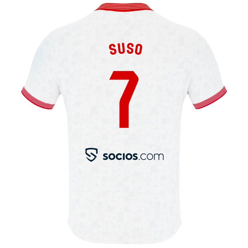 Herren Suso #7 Weiß Heimtrikot Trikot 2023/24 T-Shirt Schweiz