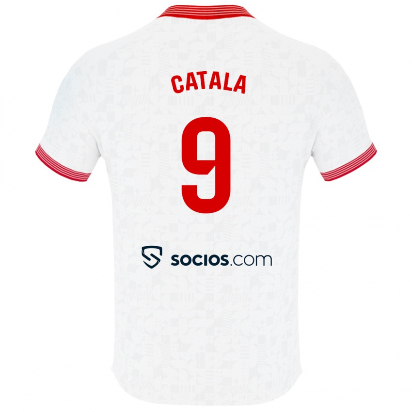 Homme Maillot Rubén Catalá #9 Blanc Tenues Domicile 2023/24 T-Shirt Suisse