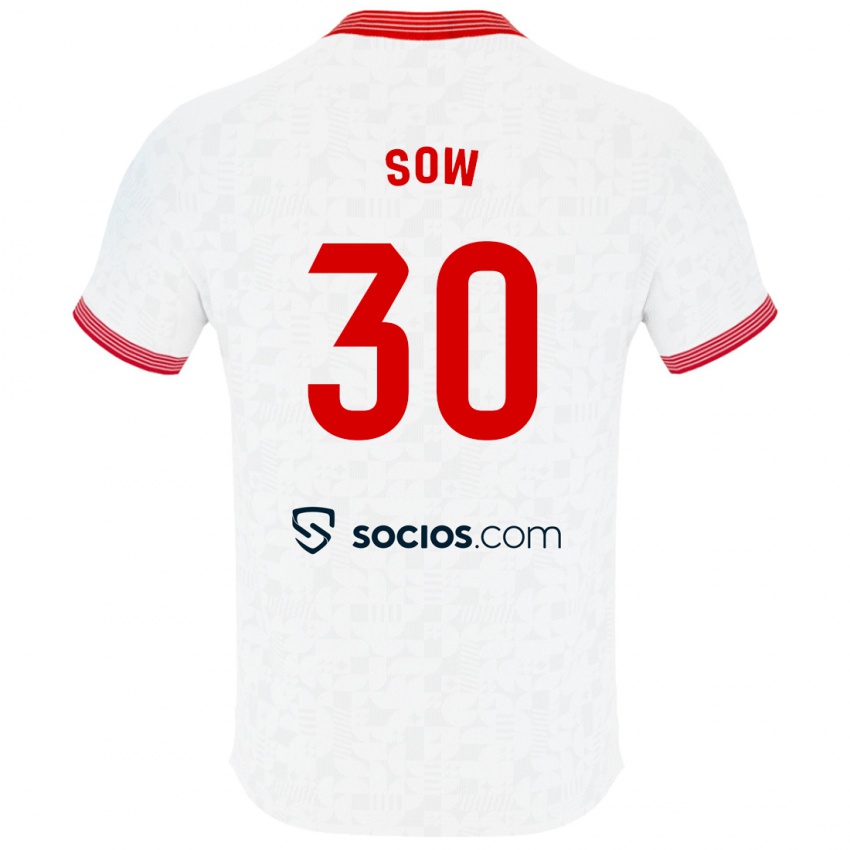 Homme Maillot Ibrahima Sow #30 Blanc Tenues Domicile 2023/24 T-Shirt Suisse