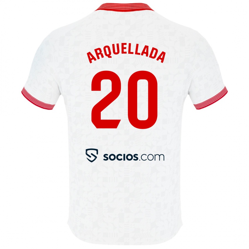 Homme Maillot Álvaro Arquellada #20 Blanc Tenues Domicile 2023/24 T-Shirt Suisse