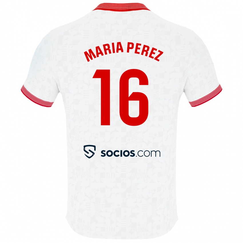 Herren María Pérez Rabaza #16 Weiß Heimtrikot Trikot 2023/24 T-Shirt Schweiz