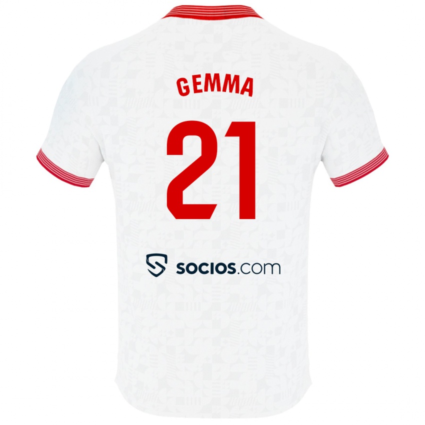 Homme Maillot Gemma Gili Giner #21 Blanc Tenues Domicile 2023/24 T-Shirt Suisse