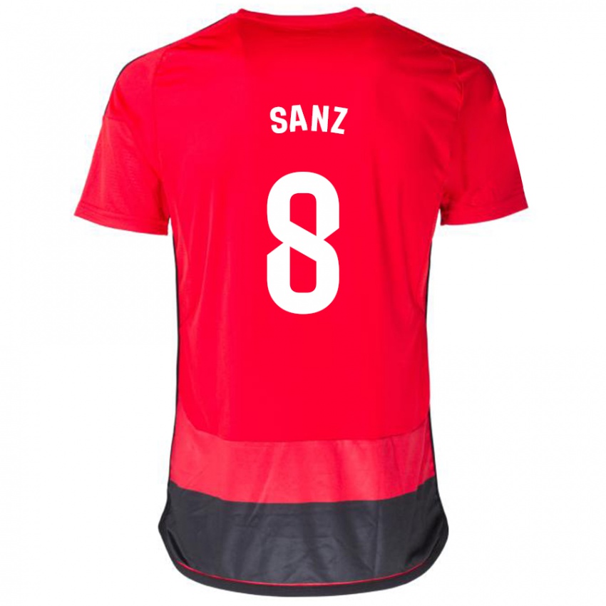 Herren Álvaro Sanz #8 Rot Schwarz Heimtrikot Trikot 2023/24 T-Shirt Schweiz