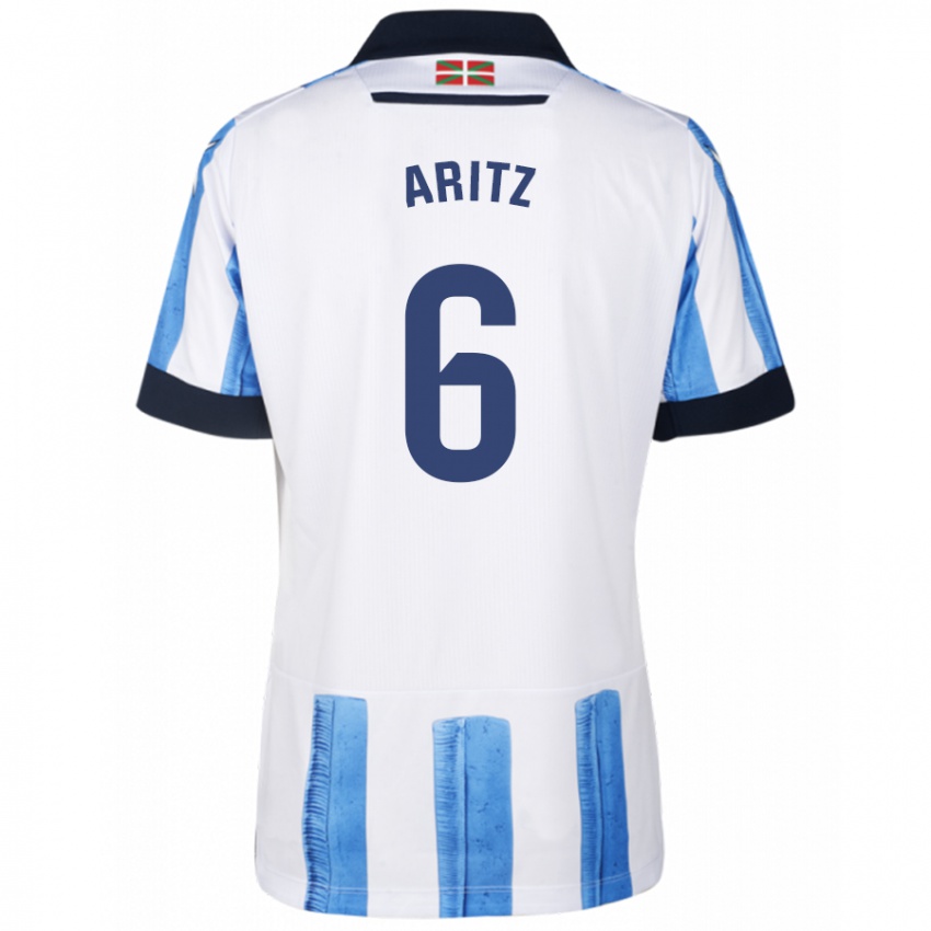 Herren Aritz Elustondo #6 Blau Weiss Heimtrikot Trikot 2023/24 T-Shirt Schweiz