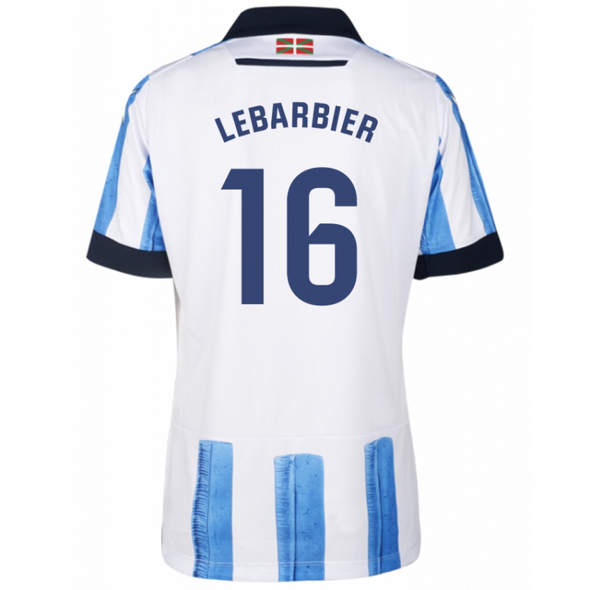 Homme Maillot Alex Lebarbier #16 Bleu Blanc Tenues Domicile 2023/24 T-Shirt Suisse