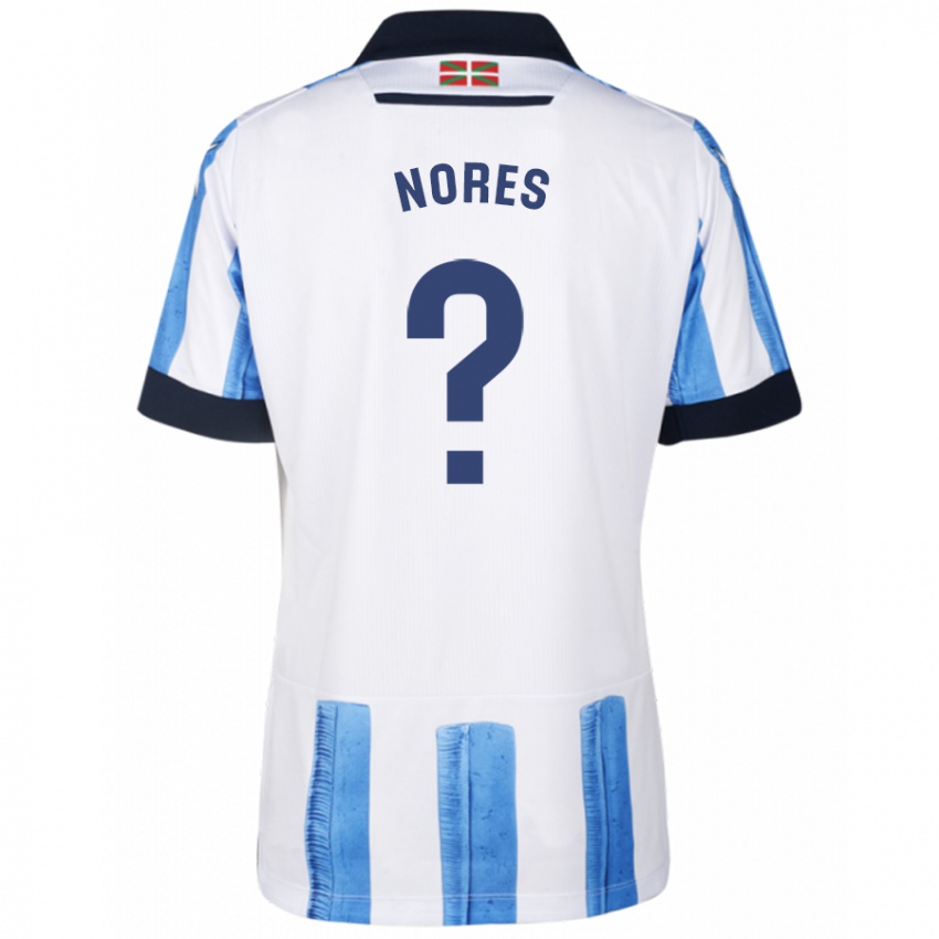 Homme Maillot Alejandro Nores #0 Bleu Blanc Tenues Domicile 2023/24 T-Shirt Suisse