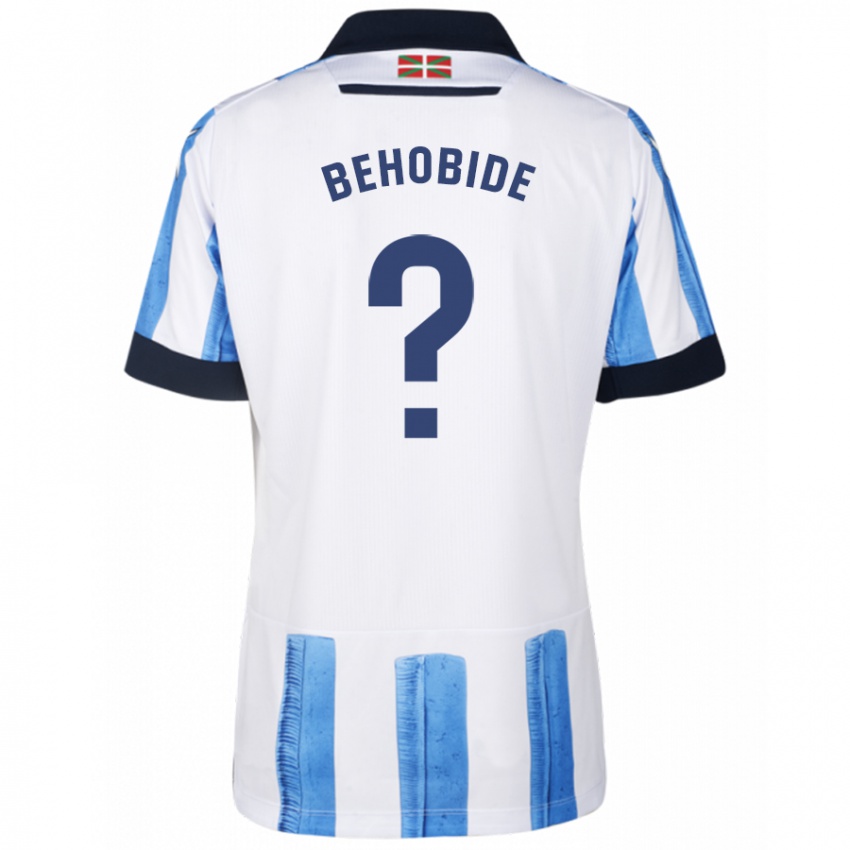 Herren Eneko Behobide #0 Blau Weiss Heimtrikot Trikot 2023/24 T-Shirt Schweiz