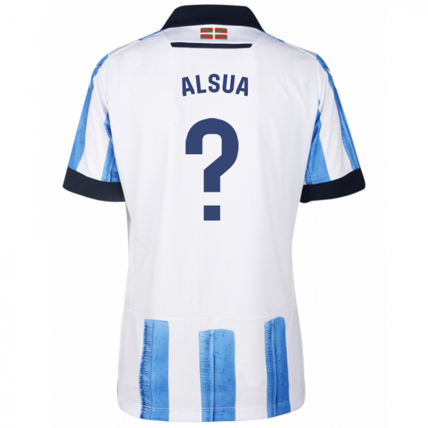 Homme Maillot Adur Alsua #0 Bleu Blanc Tenues Domicile 2023/24 T-Shirt Suisse