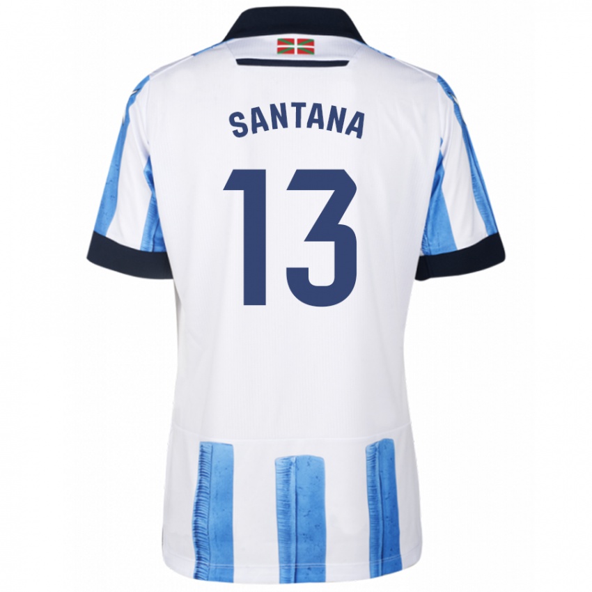 Herren Olatz Santana #13 Blau Weiss Heimtrikot Trikot 2023/24 T-Shirt Schweiz