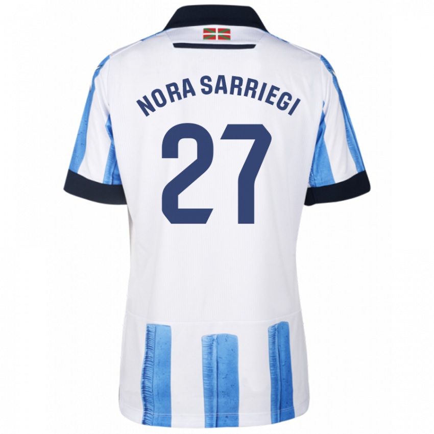 Herren Nora Sarriegi Galdos #27 Blau Weiss Heimtrikot Trikot 2023/24 T-Shirt Schweiz