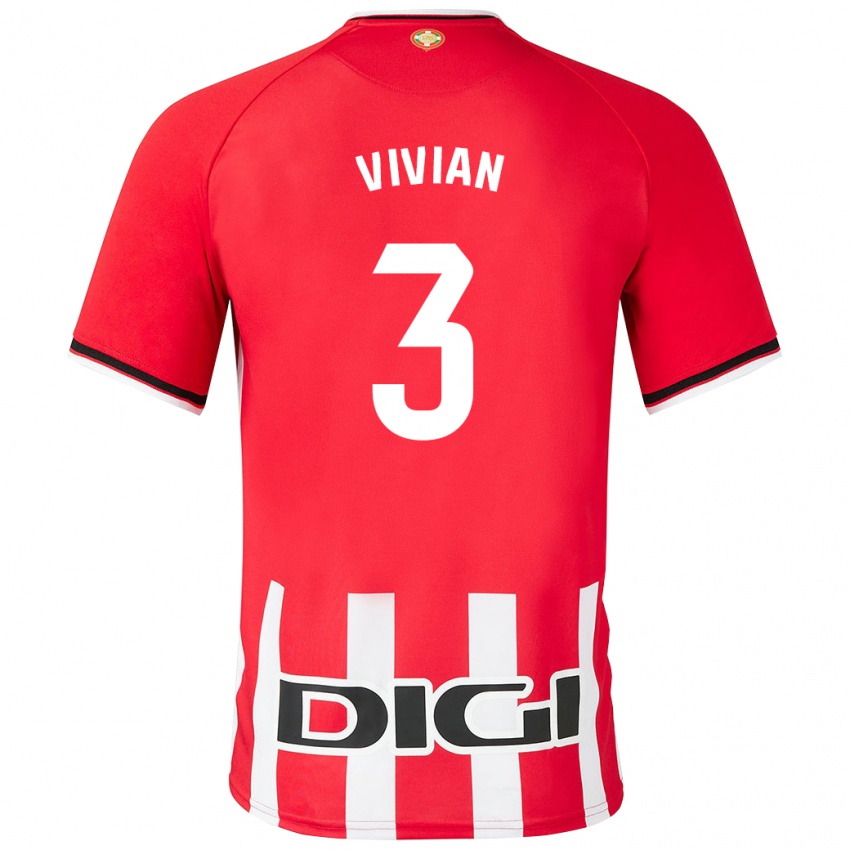 Homme Maillot Dani Vivian #3 Rouge Tenues Domicile 2023/24 T-Shirt Suisse