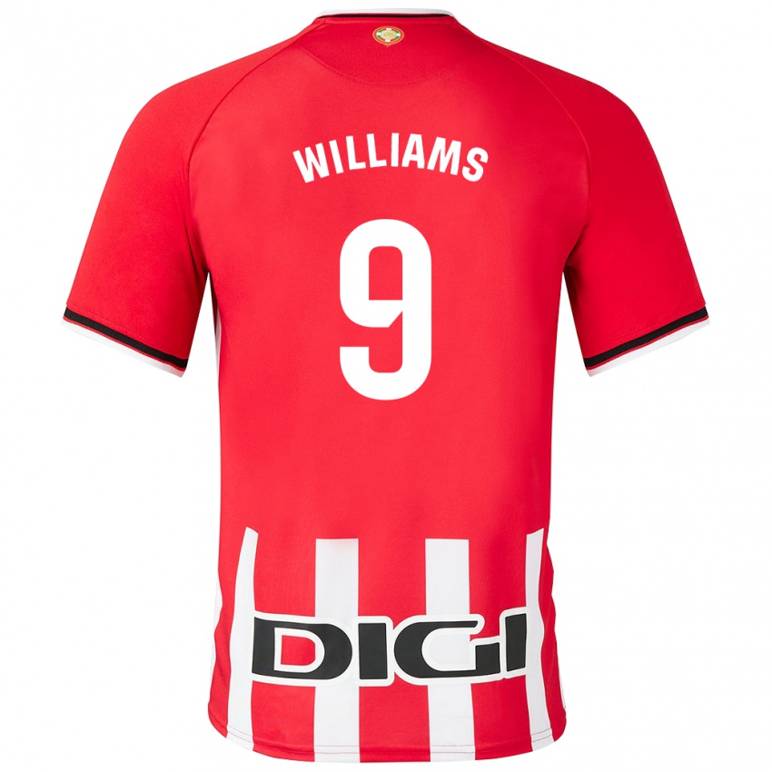 Homme Maillot Inaki Williams #9 Rouge Tenues Domicile 2023/24 T-Shirt Suisse