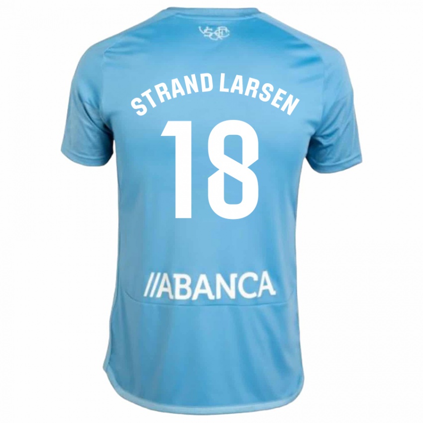 Herren Jørgen Strand Larsen #18 Blau Heimtrikot Trikot 2023/24 T-Shirt Schweiz