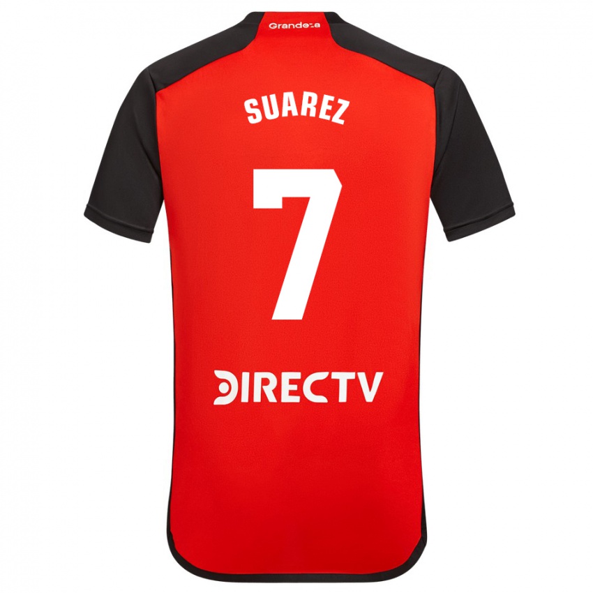 Homme Maillot Matias Suarez #7 Rouge Tenues Extérieur 2023/24 T-Shirt Suisse