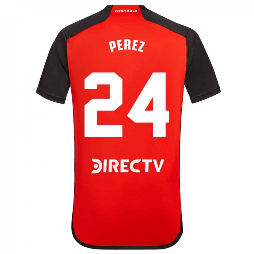 Herren Enzo Perez #24 Rot Auswärtstrikot Trikot 2023/24 T-Shirt Schweiz
