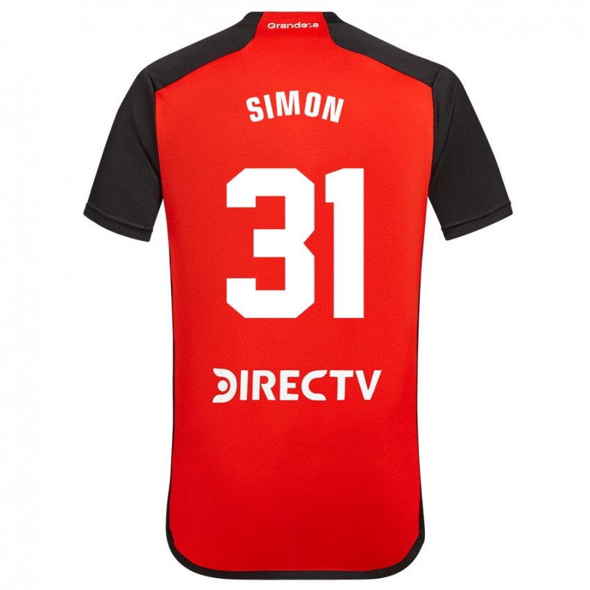 Homme Maillot Santiago Simon #31 Rouge Tenues Extérieur 2023/24 T-Shirt Suisse