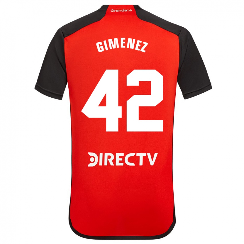 Homme Maillot Ulises Giménez #42 Rouge Tenues Extérieur 2023/24 T-Shirt Suisse